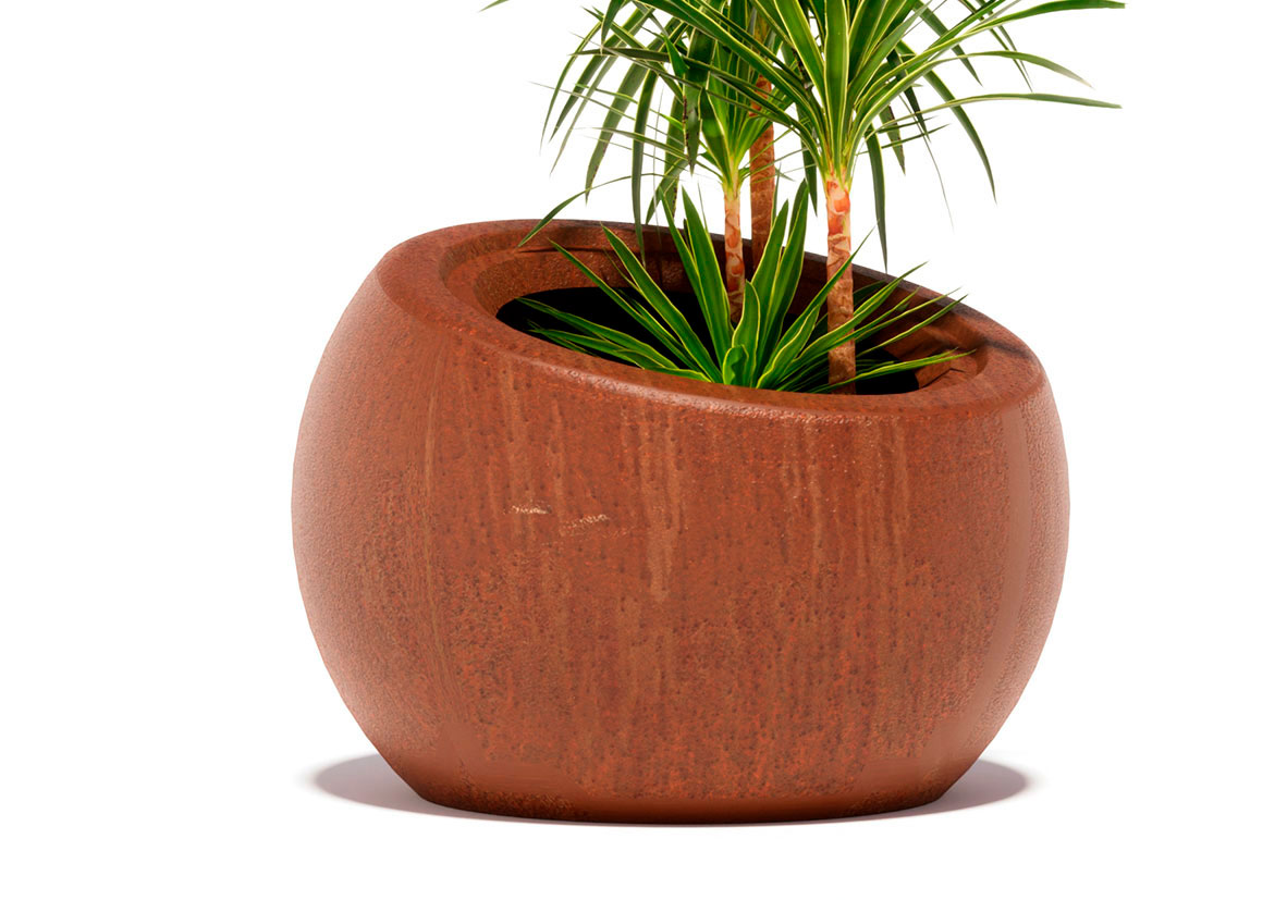 Jardinera Bola Corten 1200 - Mobiliario Urbano Jardineras - equipamiento urbano - imagen 4