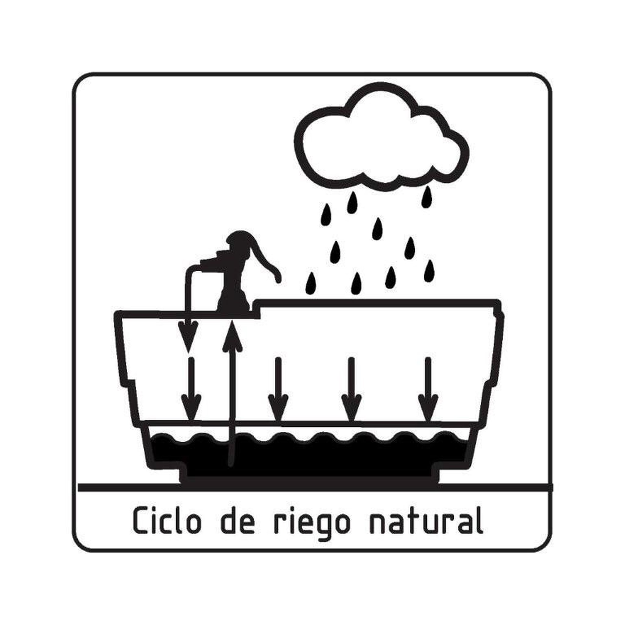 Detalle del fregadero integrado en el huerto escolar GITMA