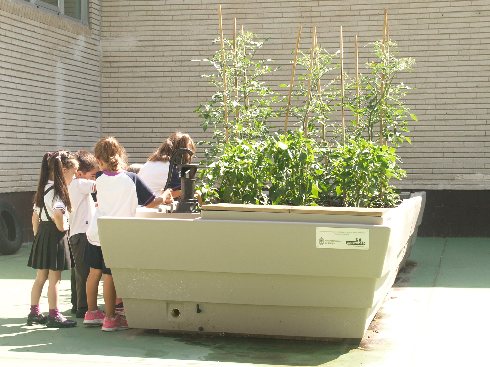 Huerto escolar GITMA en el instituto IES Ortuella