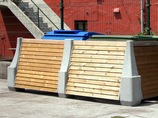 Cubre-contenedores en Madera